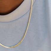 Cadena cubana™ South Beach en oro amarillo - 3 mm