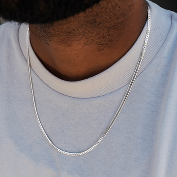 Cadena cubana South Beach™ en oro blanco - 3mm