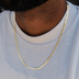 Cadena cubana™ South Beach en oro amarillo - 3 mm