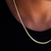 Gargantilla South Beach Cuban™ de oro amarillo - 3mm