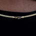 Gargantilla South Beach Cuban™ de oro amarillo - 3mm