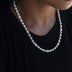 Mixed Diamond Pave Necklace in Yellow Gold