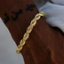 Pulsera cadena tipo soga de 8 mm en oro amarillo