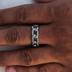 Cuban Band Ring in Matte Black