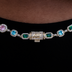 Colored Gemstone Pearl Necklace + Rosary Bundle in Yellow Gold - 17mm
