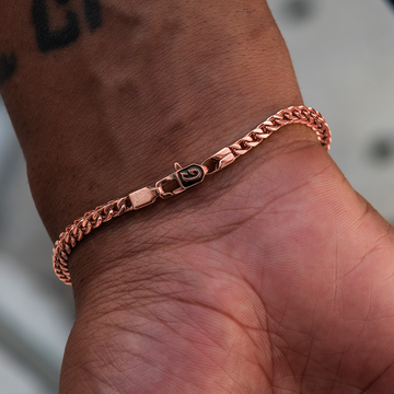 Pulsera Franco de Oro Rosa - 3 mm