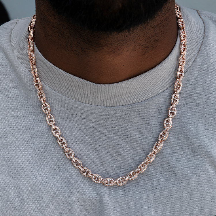 Micro Valentina Iced Chain | Rose Gold | GLD