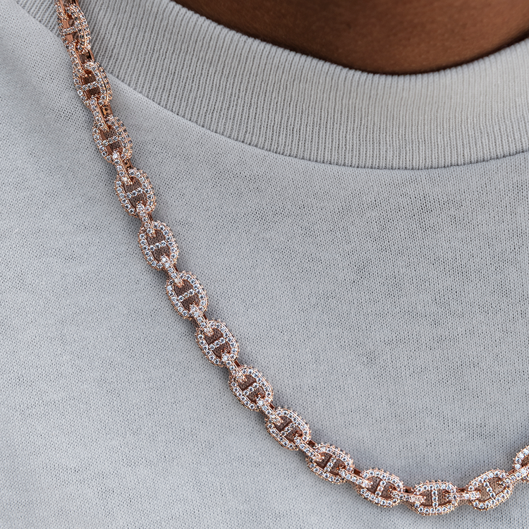 Micro Valentina Iced Chain | Rose Gold | GLD