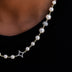 Collar de perlas con cuentas "Iced" en oro amarillo