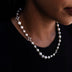 Collar de perlas con cuentas "Iced" en oro amarillo