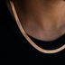 Herringbone Necklace in Rose Gold- 8mm