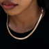 Herringbone Necklace in Rose Gold- 8mm