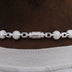 Cadena de bolas helada de 12 mm en oro blanco