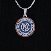 New York City FC Official MLS Logo Pendant in White Gold
