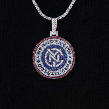 New York City FC Official MLS Logo Pendant in White Gold