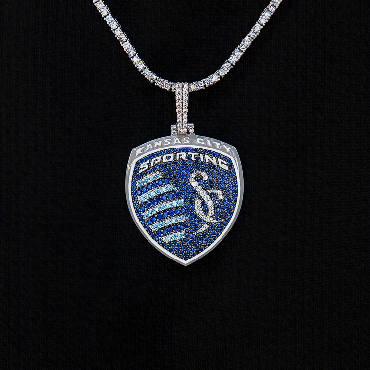 Sporting Kansas City Official MLS Logo Pendant in White Gold