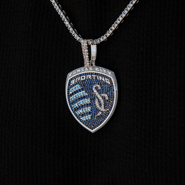 Sporting Kansas City Official MLS Logo Pendant in White Gold