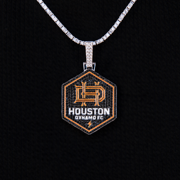 Houston Dynamo FC Official MLS Logo Pendant in White Gold