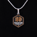 Houston Dynamo FC Official MLS Logo Pendant in White Gold