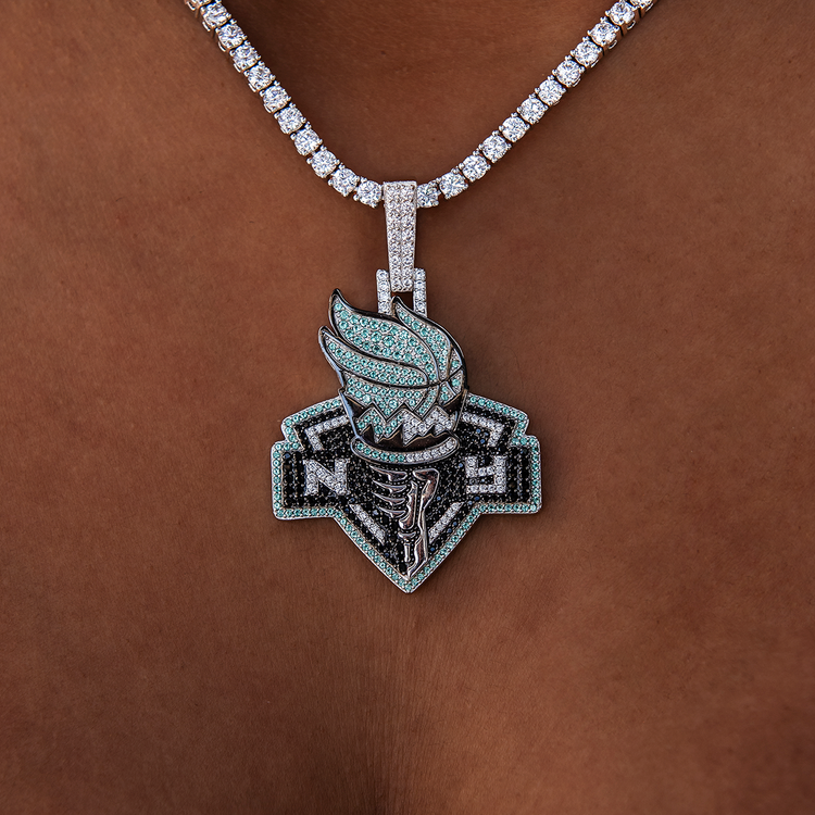 New York Liberty Pendant | White Gold 2025 WNBA Logo | GLD- The