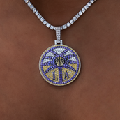 Los Angeles Sparks Official WNBA Logo Pendant in White Gold