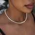 Iced Mini Clustered Tennis Necklace in Yellow Gold