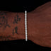 Iced Mini Clustered Tennis Bracelet in White Gold