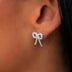 Pendientes de Lazo con Diamantes en Oro Blanco