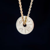 Weight Plate Pendant in Yellow Gold