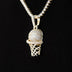Colgante de Aro de Baloncesto Helado en Oro Amarillo
