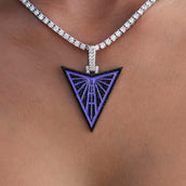 Golden State Valkyries Official WNBA Logo Pendant in White Gold