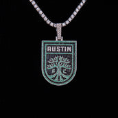 Austin FC Official MLS Logo Pendant in White Gold