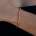 Pulsera de caja abierta de 3.6 MM en oro rosa