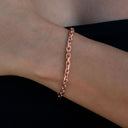 Pulsera de caja abierta de 3.6 MM en oro rosa