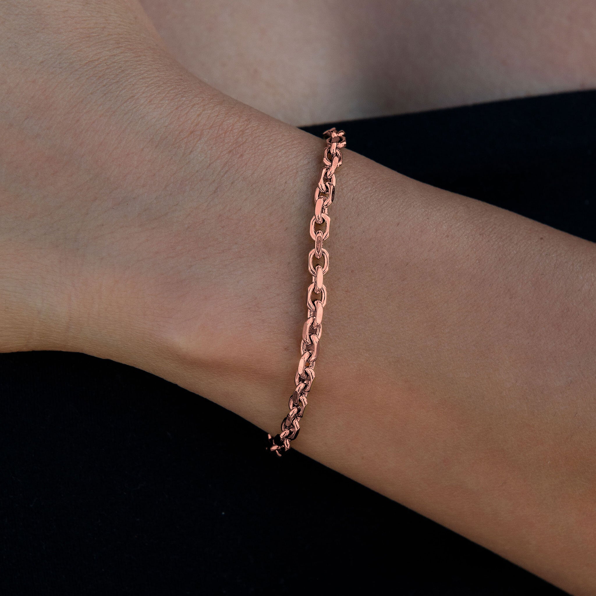 3.6MM Open Box Bracelet in Rose Gold – The GLD Shop