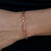 Pulsera de caja abierta de 3.6 MM en oro rosa