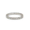 Lab Diamond Single Layer Eternity Band Ring in Solid White Gold