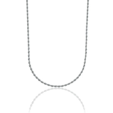 Solid White Gold Rope Chain (2mm)