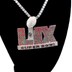 Colgante con el logo oficial de la NFL del Super Bowl LIX grande en oro blanco