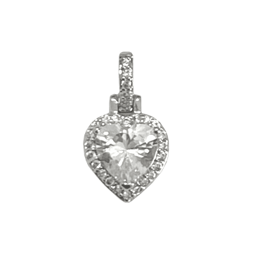 Heart and Cross Set in White Gold