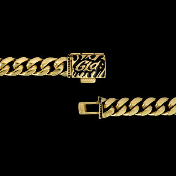GLD Cuban Signature en Oro Amarillo - 6mm