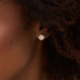 Pendientes de moissanita con microagrupación en vermeil de oro amarillo