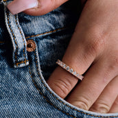 3mm Eternity Band Ring in Rose Gold Vermeil