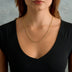 Micro Box Necklace in Yellow Gold - 1.5mm