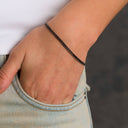 Micro Cuban Chain Bracelet in Black - 3mm