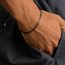 Micro Cuban Chain Bracelet in Black - 3mm