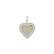 Canary Diamond Baguette Heart