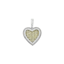 Canary Diamond Baguette Heart