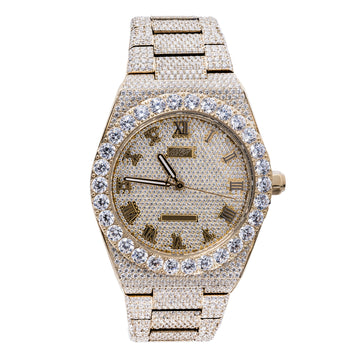 Alpha Era® de Moissanita Totalmente Helada de 42MM en Oro