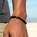 Pulsera de cadena de tenis de diamante negro en negro - 3 mm